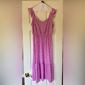 BB Dakota by Steve Madden Pink Floral Midi Dress